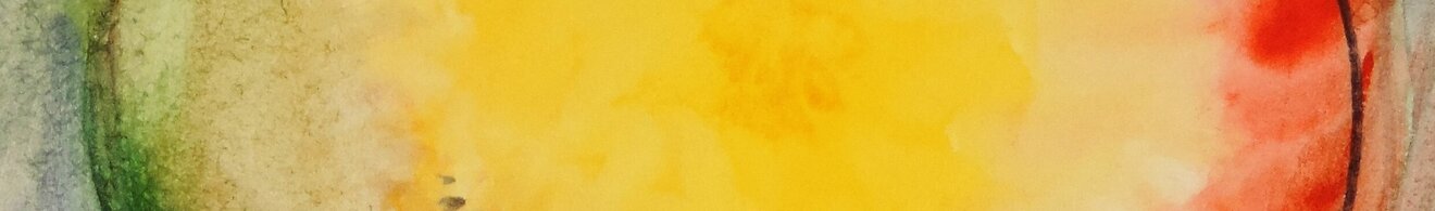 Bildausschnitt eines abtrakten Bildes mit warmen Farben und Kreismotiv Bildausschnitt eines abtrakten Bildes mit warmen Farben